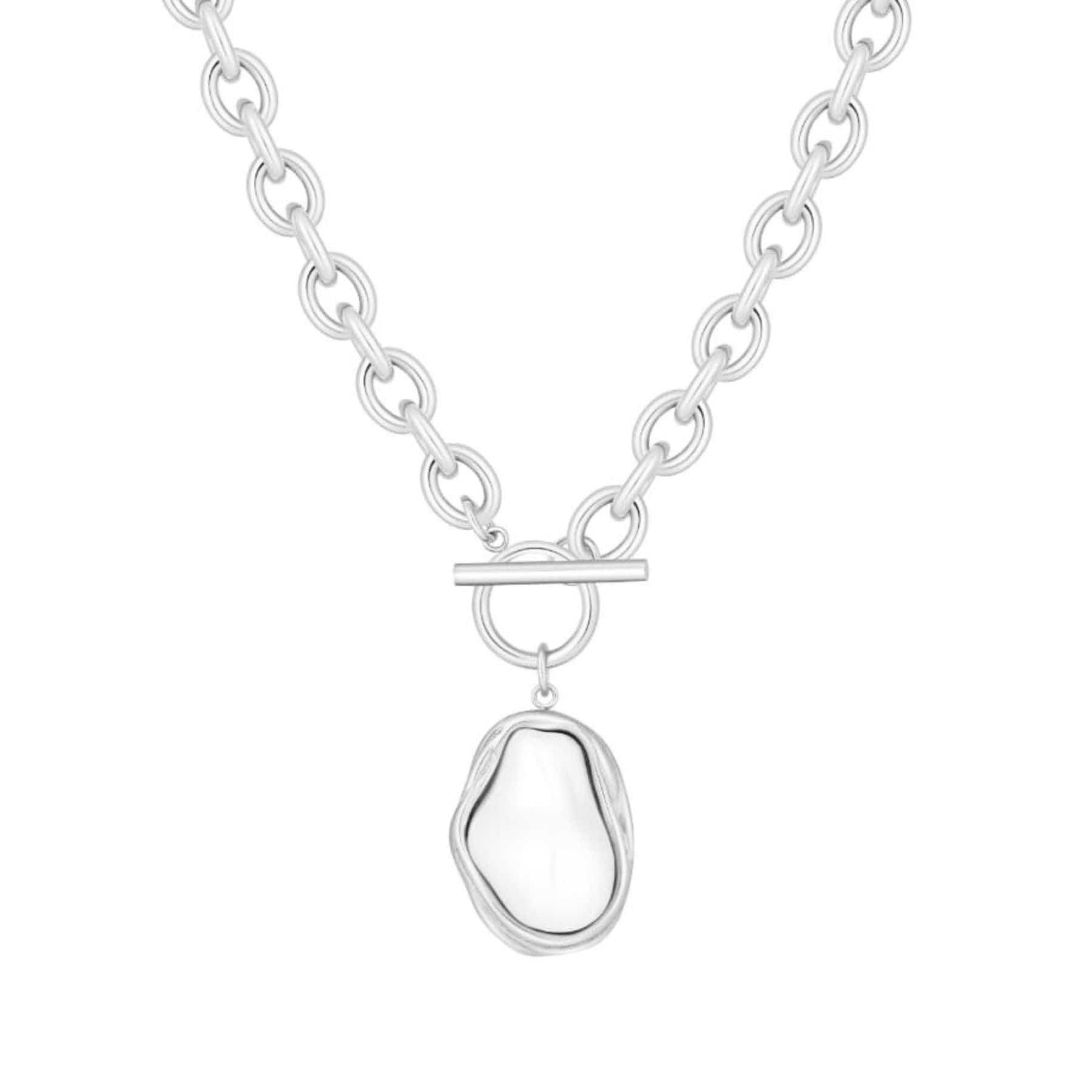 Bohomoon Stainless Steel Laurel TBar Necklace