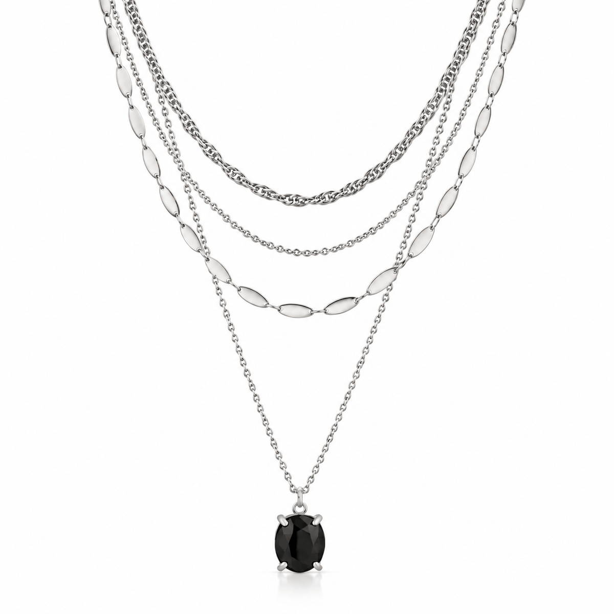 Bohomoon Stainless Steel Lennon Layered Necklace