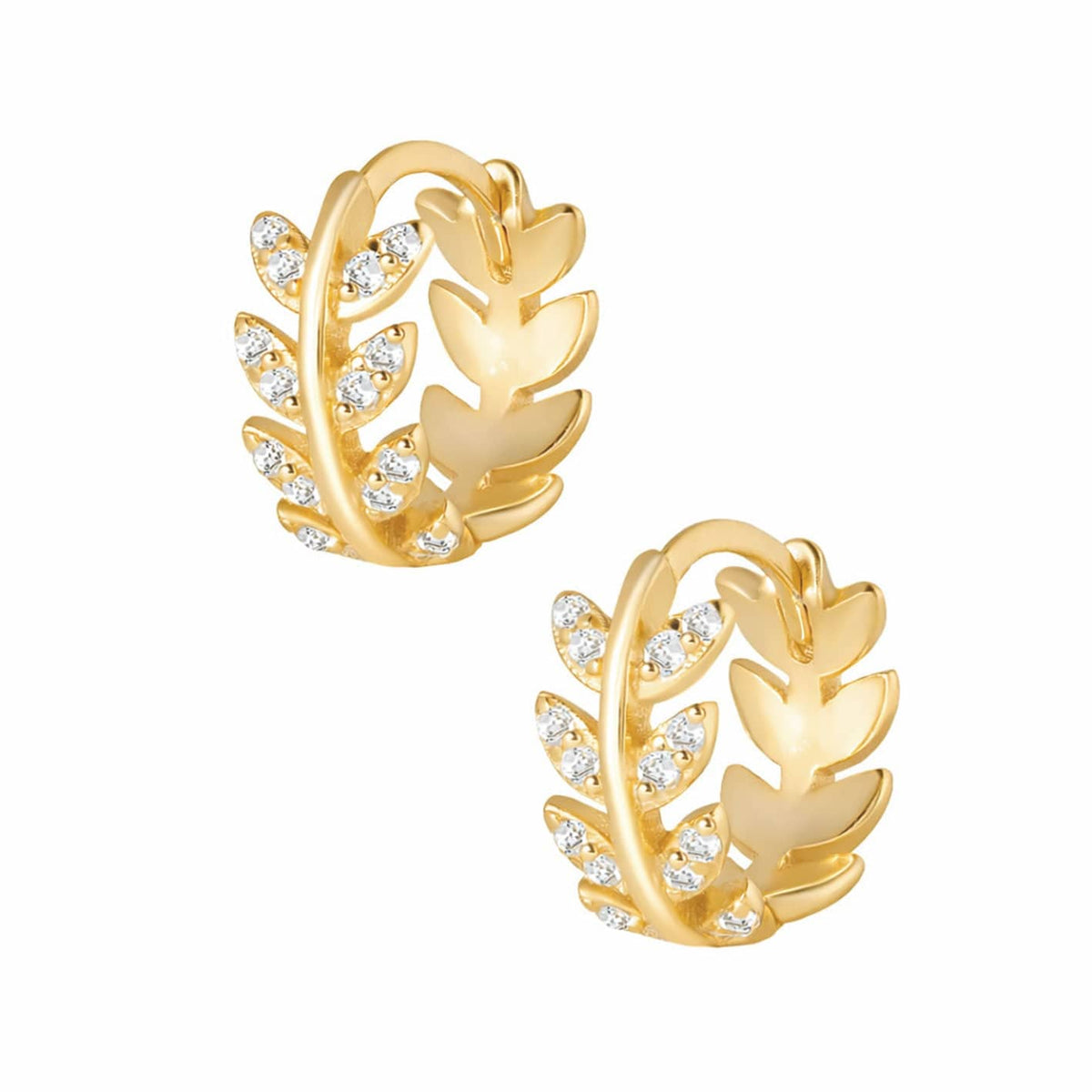 Bohomoon Stainless Steel Lily Hoop Earrings