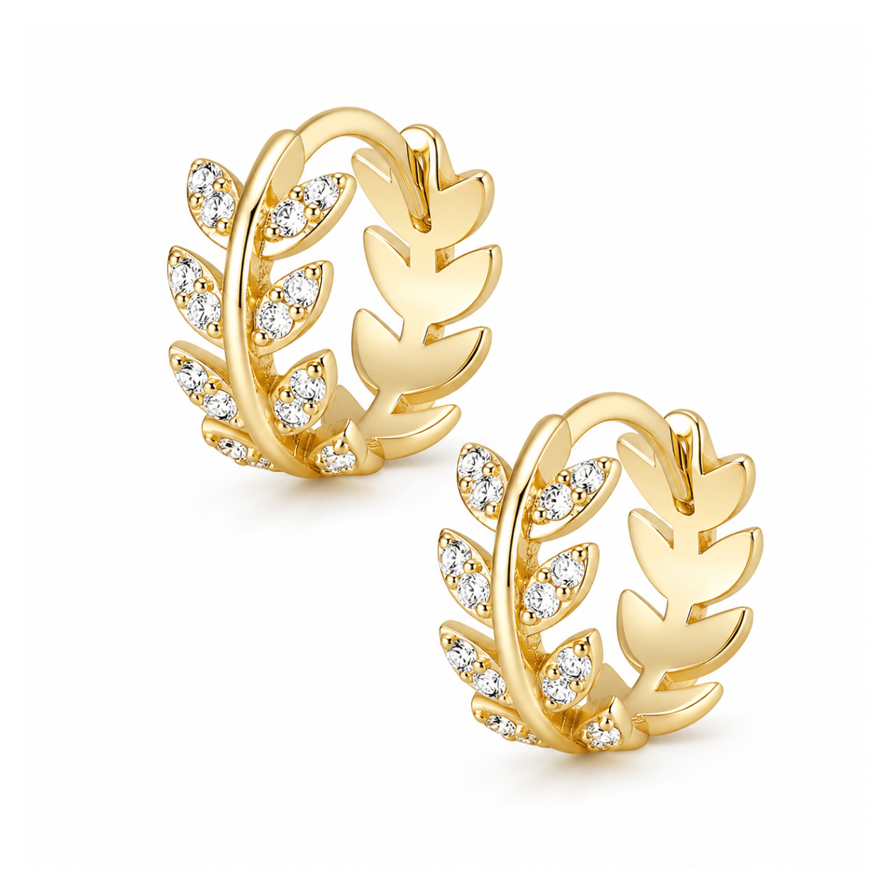 Bohomoon Stainless Steel Lily Huggie Hoop Earrings