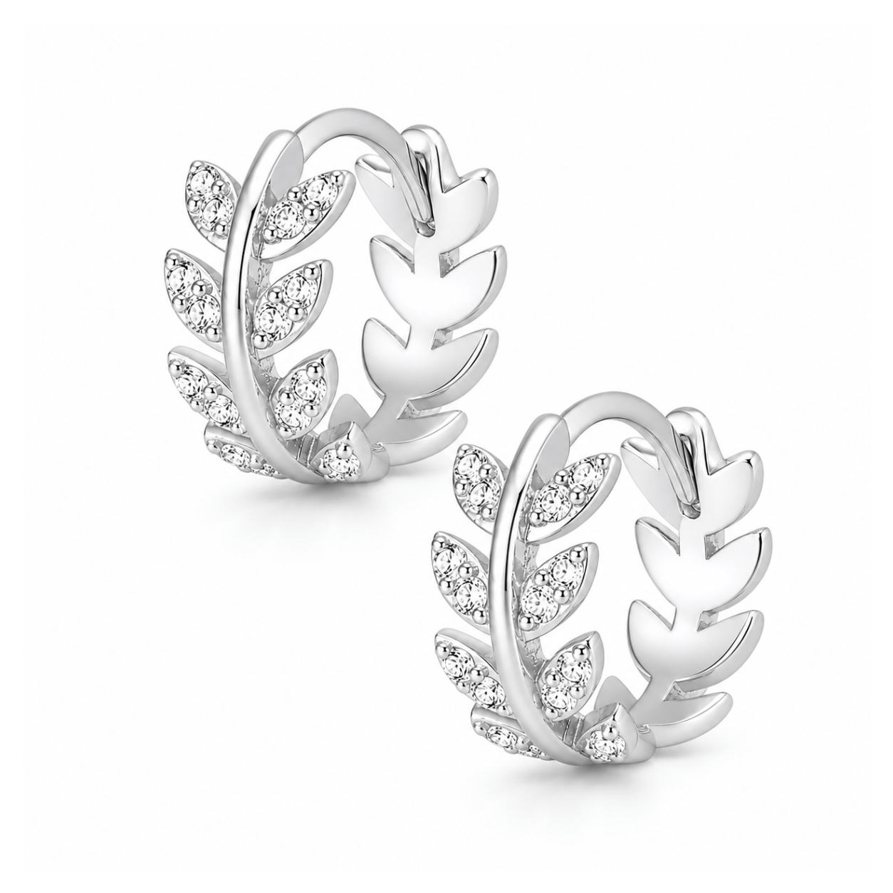 Bohomoon Stainless Steel Lily Huggie Hoop Earrings