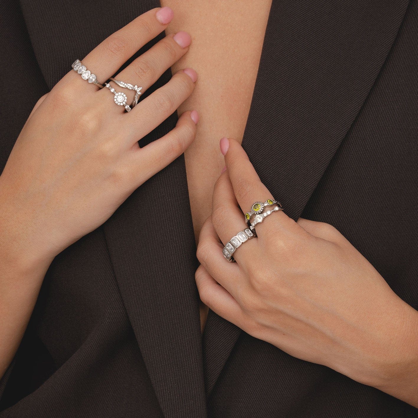 Bohomoon Stainless Steel Lime Ring