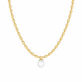 Bohomoon Stainless Steel Lover Pearl Necklace