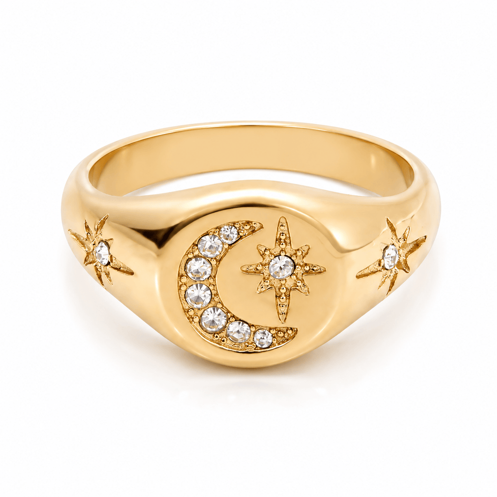 Bohomoon Luna Signet Ring | Sweatproof & Tarnish Free