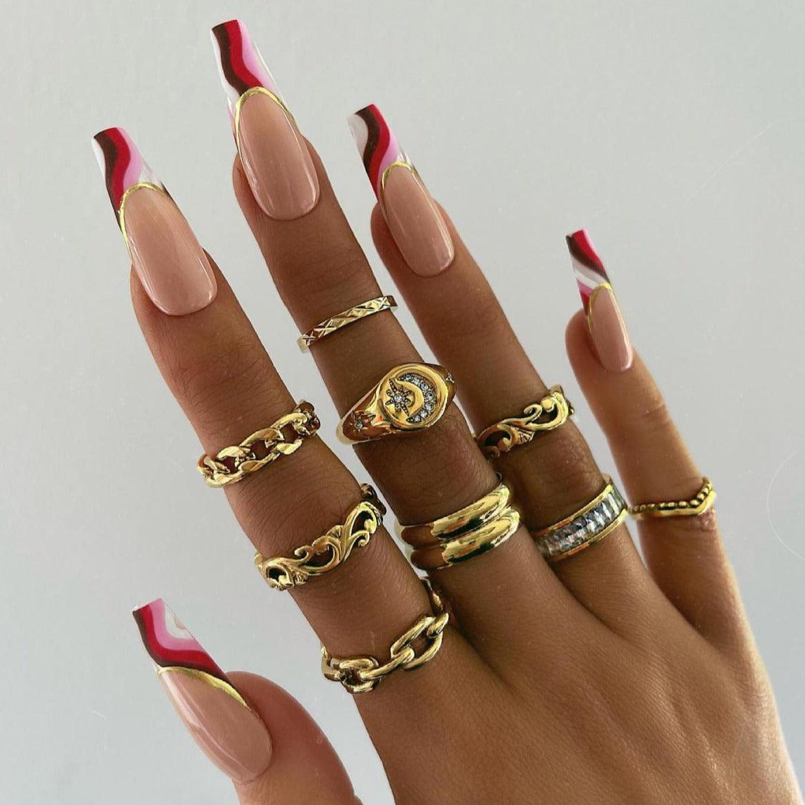 BohoMoon Stainless Steel Luna Signet Ring