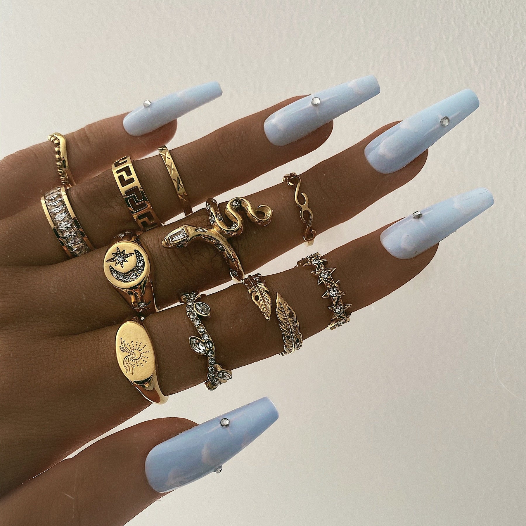 BohoMoon Stainless Steel Luna Signet Ring