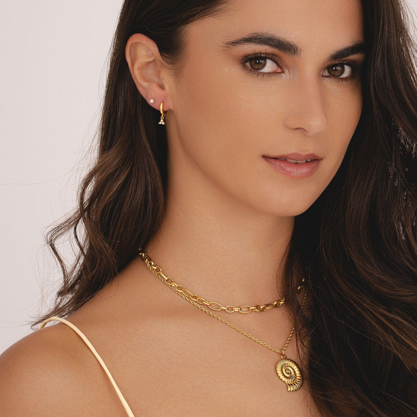 Bohomoon Stainless Steel Lychee Necklace Set