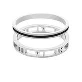 BohoMoon Stainless Steel Madison Ring Pair Silver / US 5 / UK J / EUR 49 (x small)