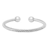 BohoMoon Stainless Steel Mariana Cuff Bracelet Silver