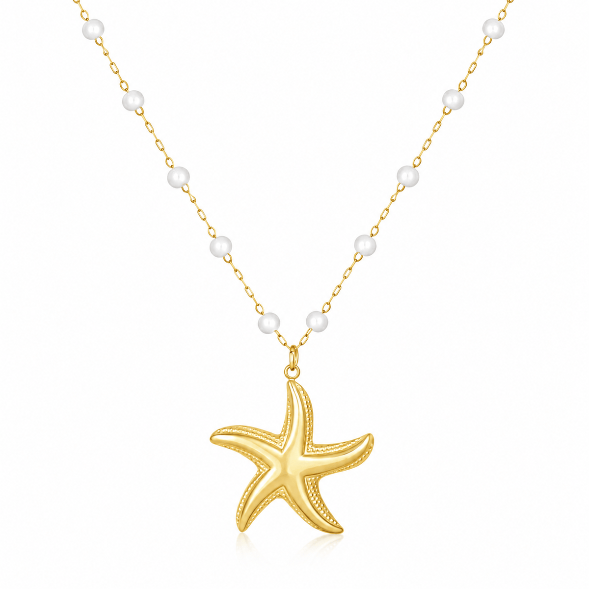 Bohomoon Stainless Steel Maribel Starfish Pearl Necklace
