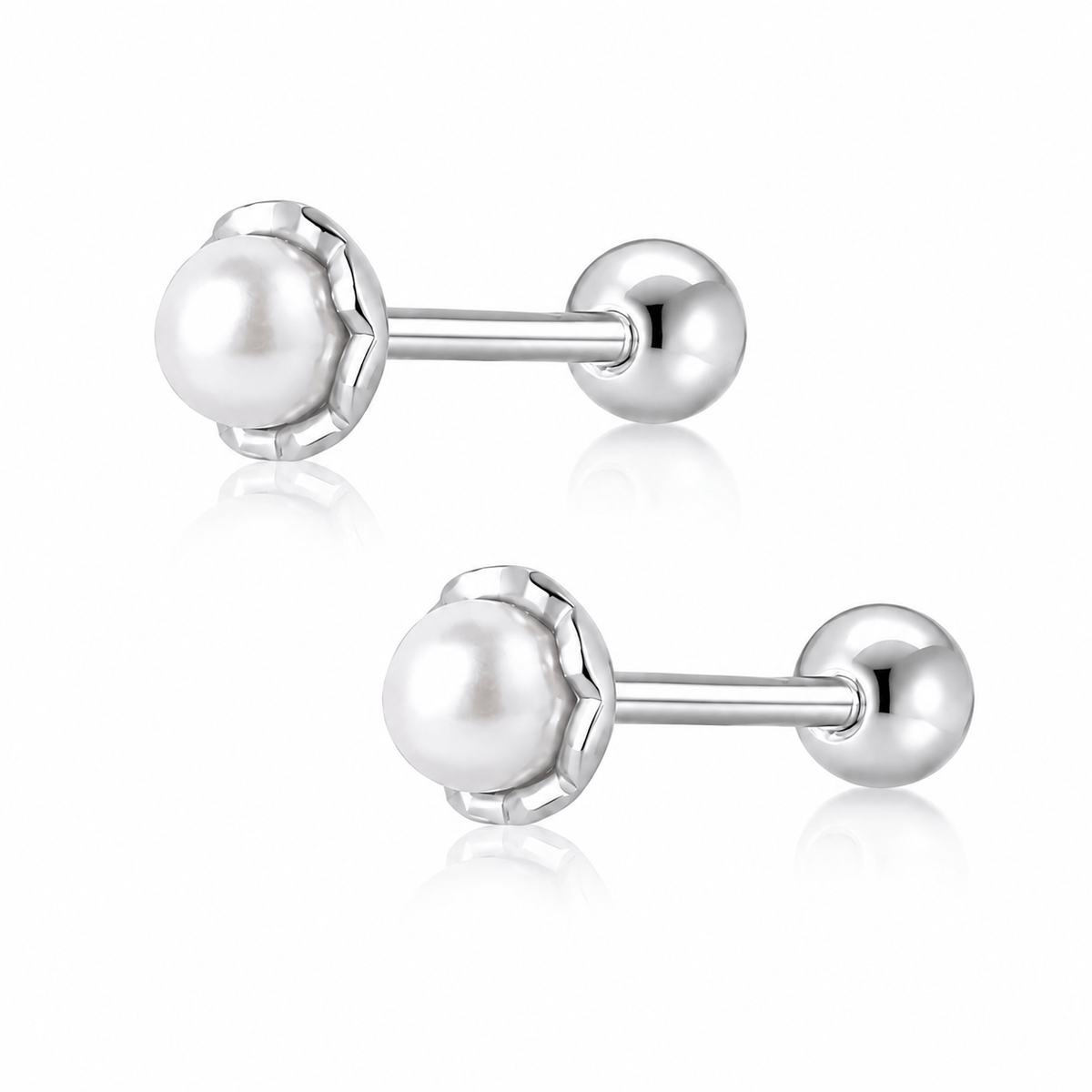 Bohomoon Stainless Steel Maya Pearl Stud Earrings