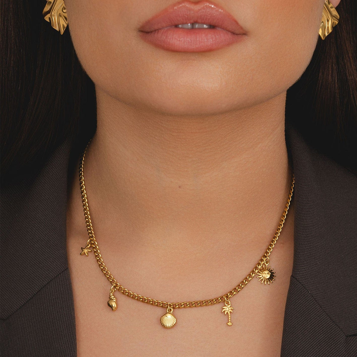 Bohomoon Stainless Steel Mediterranean Charm Necklace