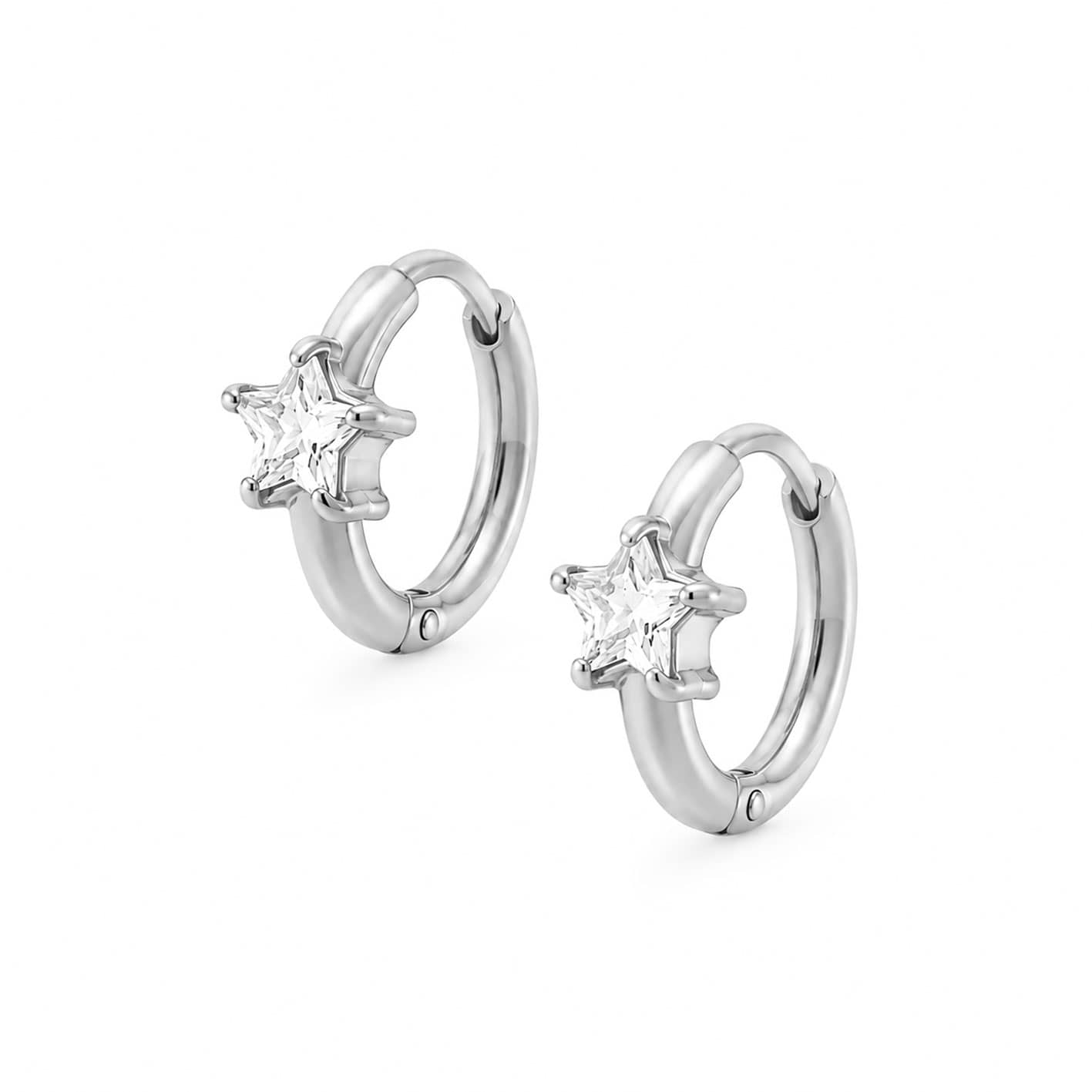 Bohomoon Stainless Steel Mika Star Hoop Earrings