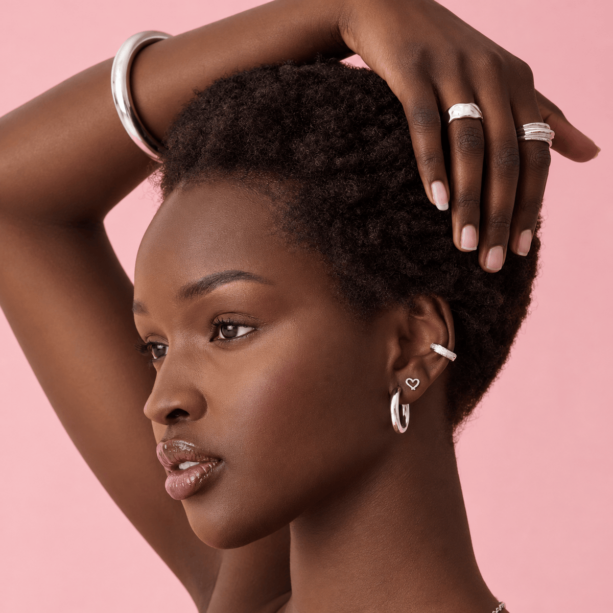 Bohomoon Stainless Steel Misty Ear Cuff