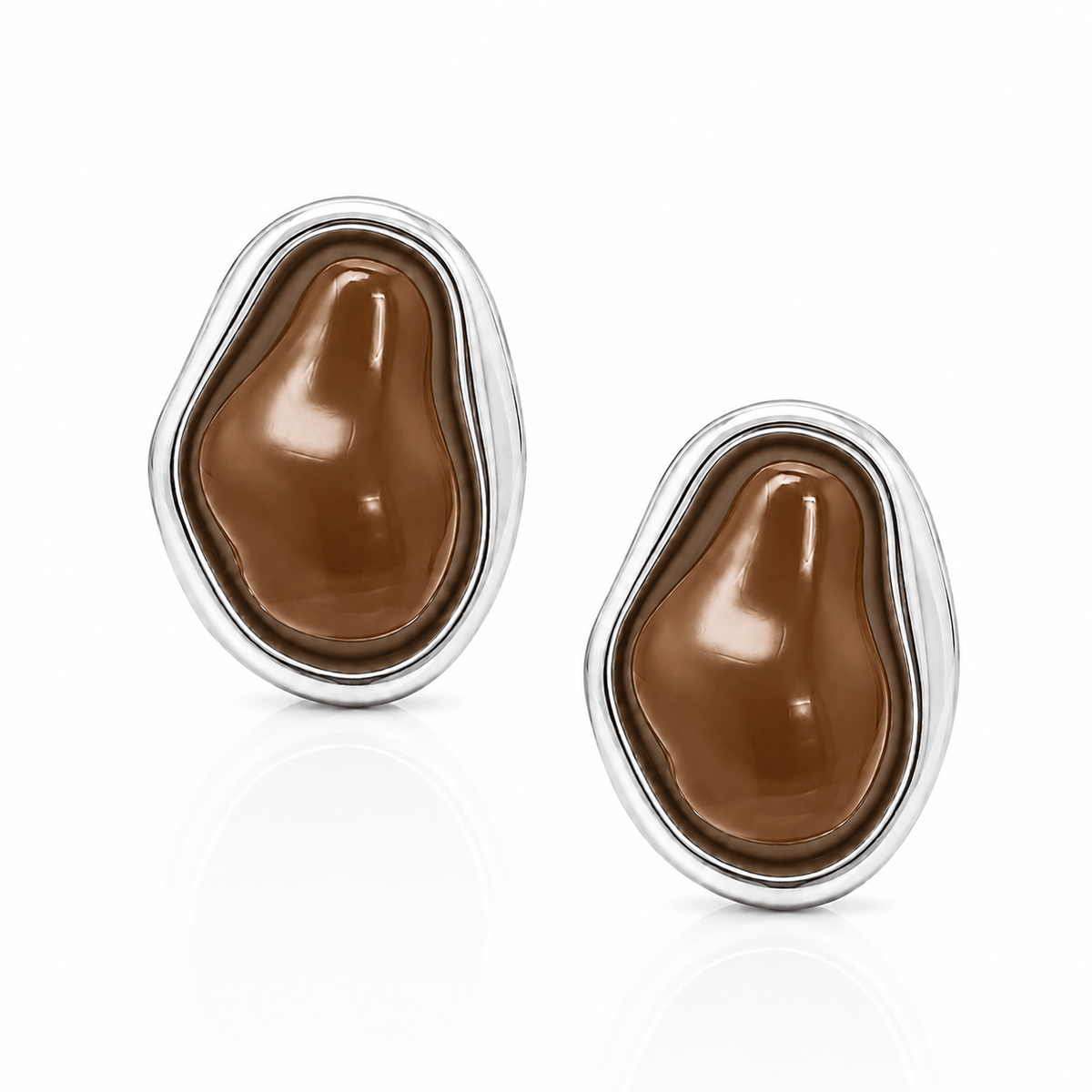 Bohomoon Stainless Steel Mocha Stud Earrings