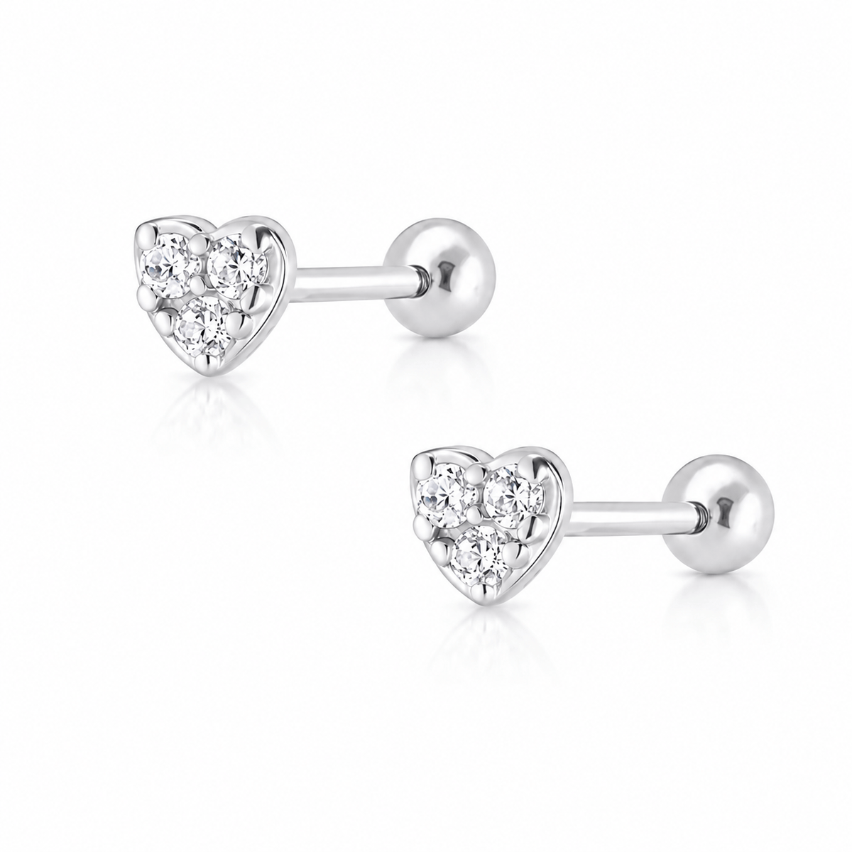 Bohomoon Stainless Steel Monica Heart Stud Earrings