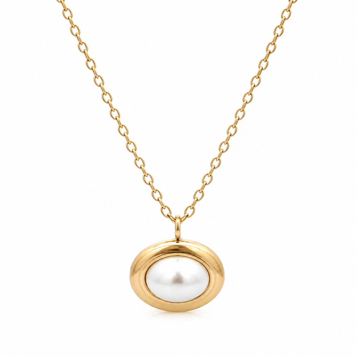 Bohomoon Stainless Steel Morgan Pearl Necklace