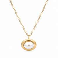 Bohomoon Stainless Steel Morgan Pearl Necklace