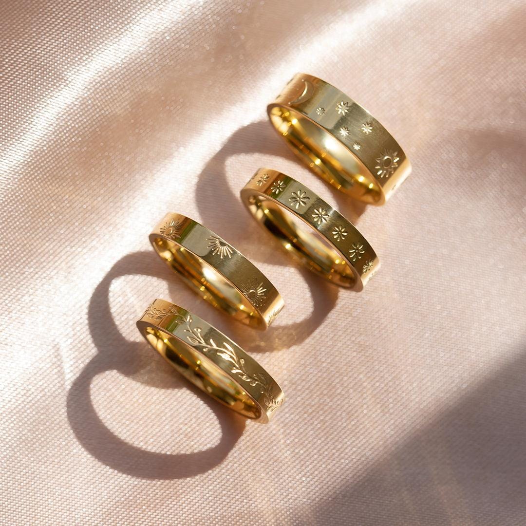 BohoMoon Stainless Steel Nightskies Ring