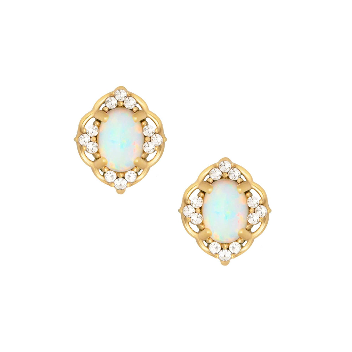 Bohomoon Stainless Steel Oceana Opal Stud Earrings