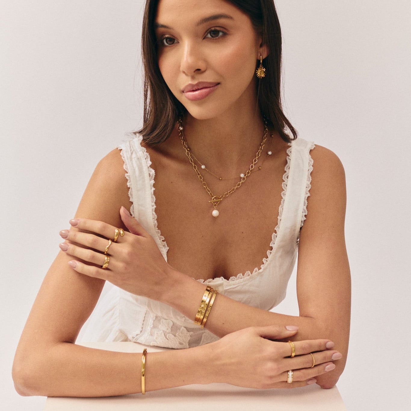 Bohomoon Stainless Steel Paradise Pearl Necklace