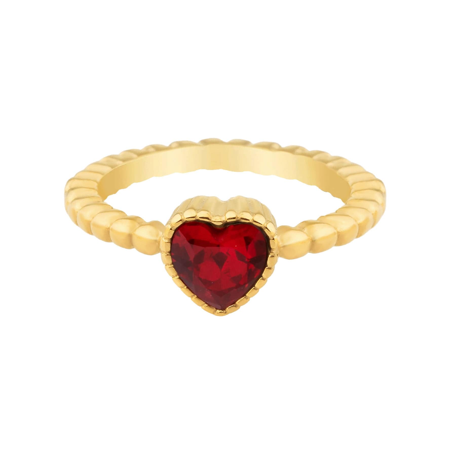 Stainless steel ruby ring 2025