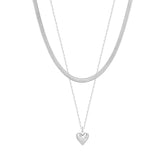 Bohomoon Stainless Steel Paulina Bubble Heart Layered Necklace