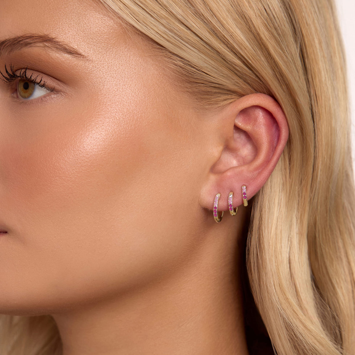 Bohomoon Stainless Steel Peaches Hoop Earrings