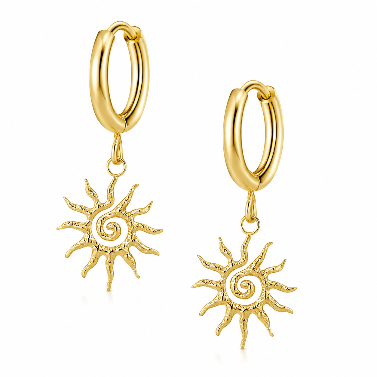 Bohomoon Stainless Steel Peyton Sun Hoop Earrings