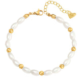 Bohomoon Stainless Steel Pina Colada Pearl Bracelet