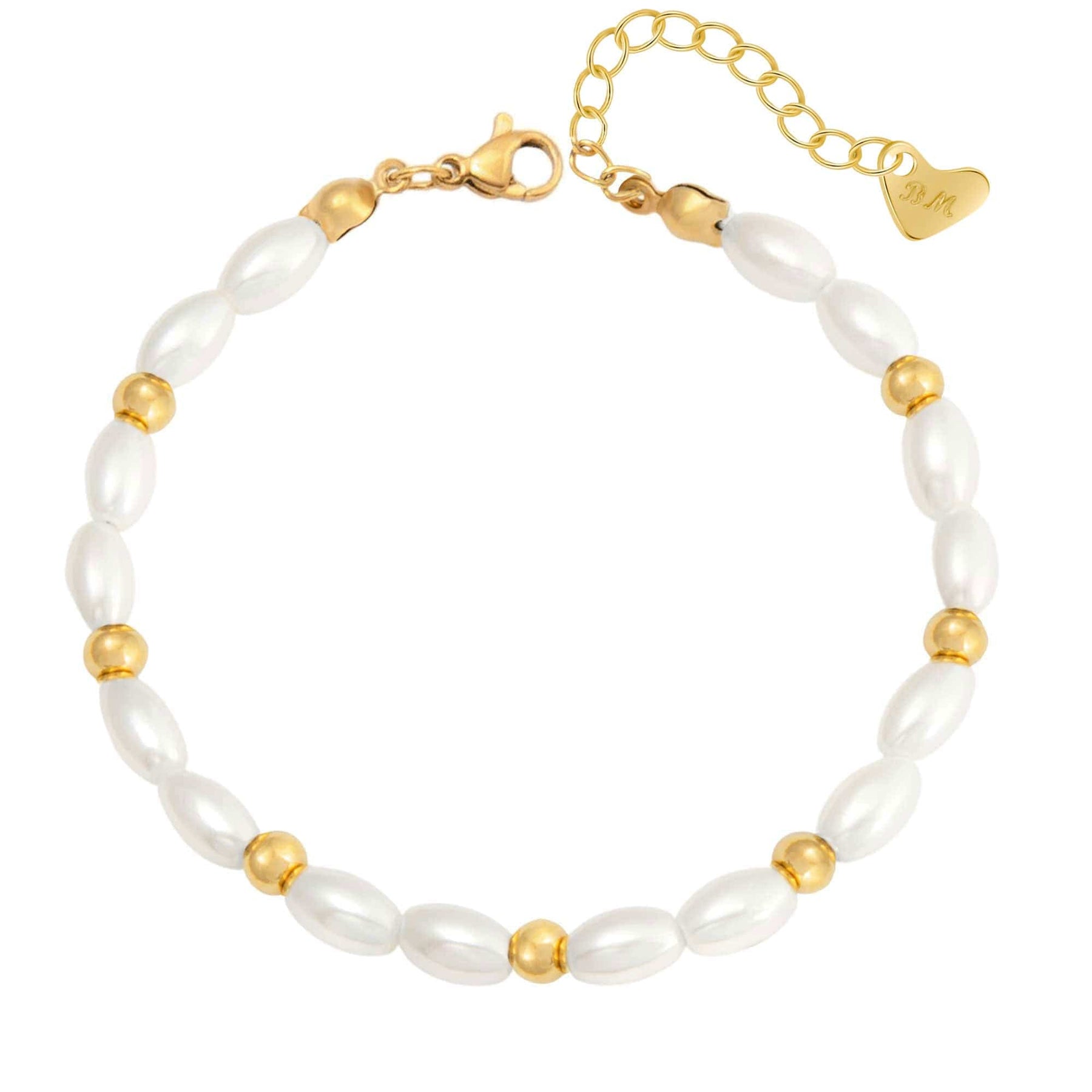 Bohomoon Stainless Steel Pina Colada Pearl Bracelet