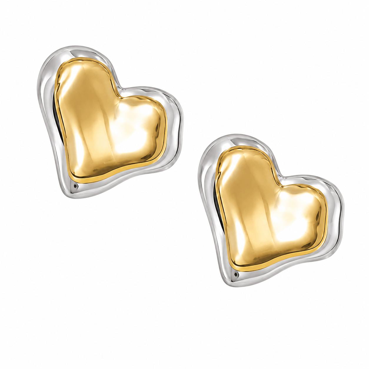 Bohomoon Stainless Steel Pulse Stud Earrings