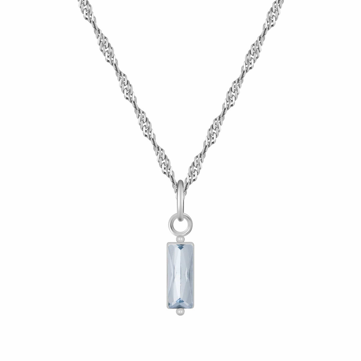 Bohomoon Stainless Steel Quartet Birthstone Necklace