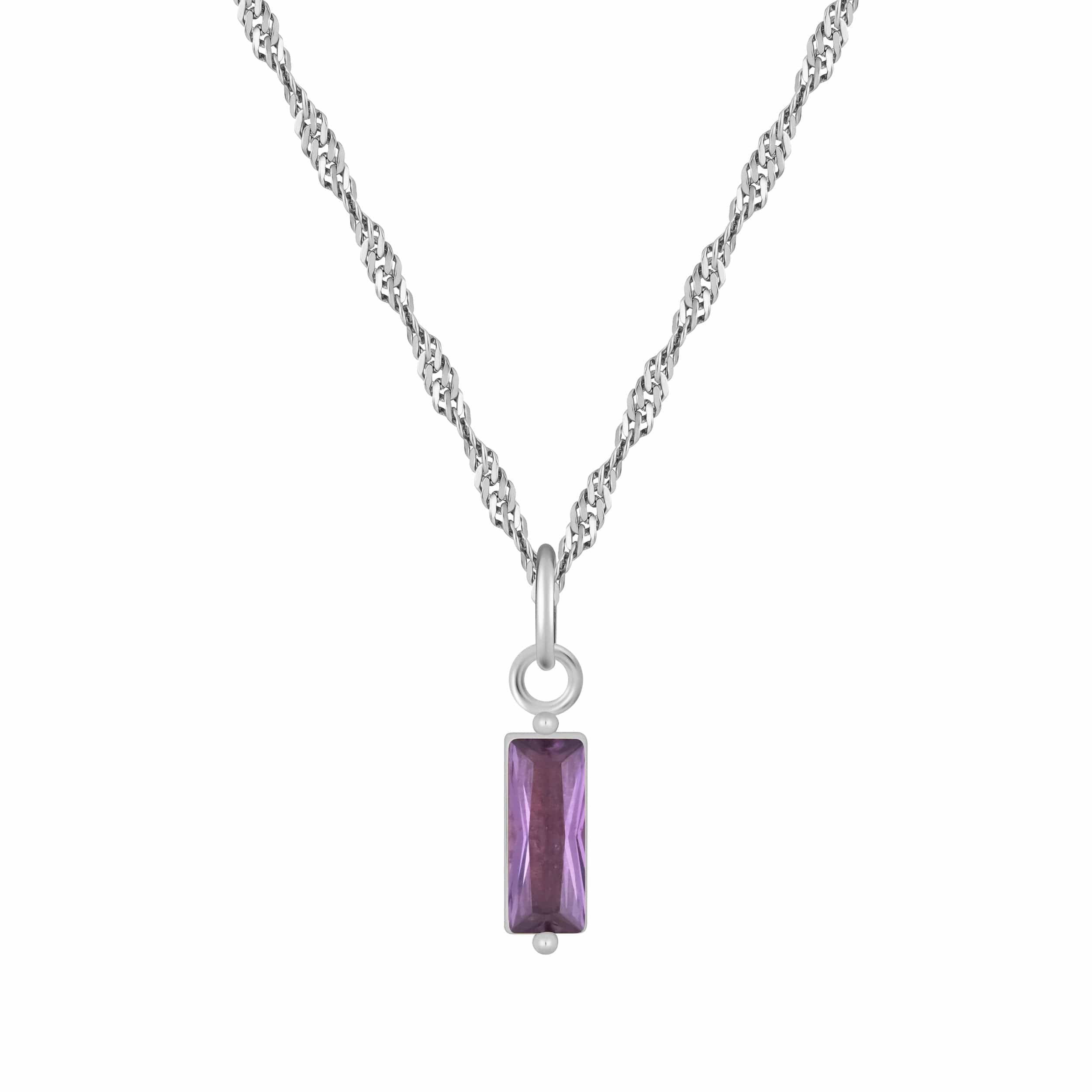 Bohomoon Stainless Steel Quartet Birthstone Necklace