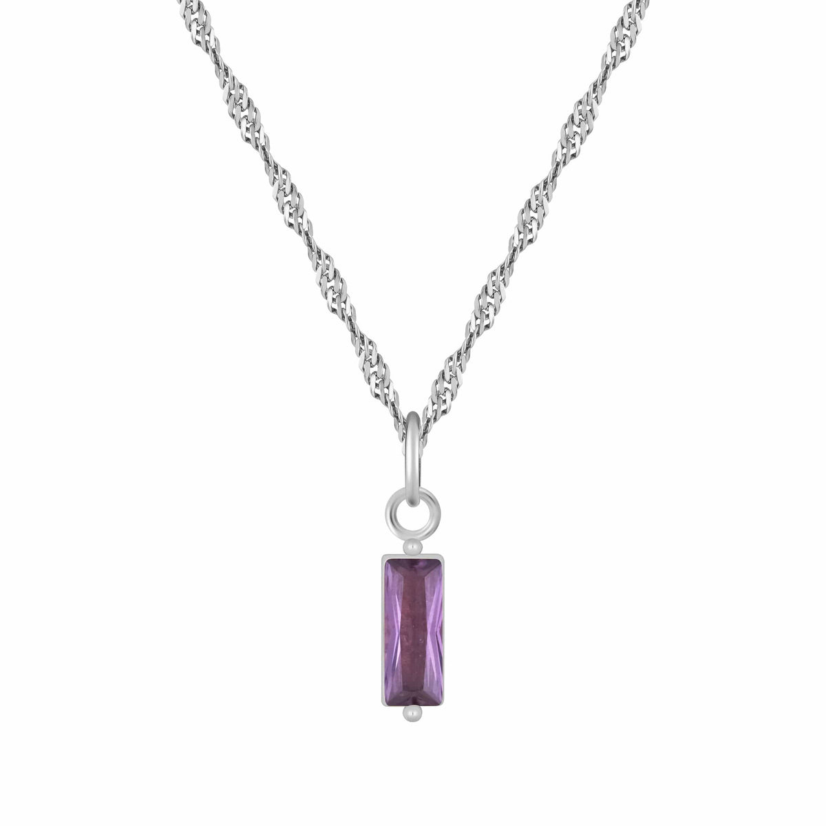 Bohomoon Stainless Steel Quartet Birthstone Necklace