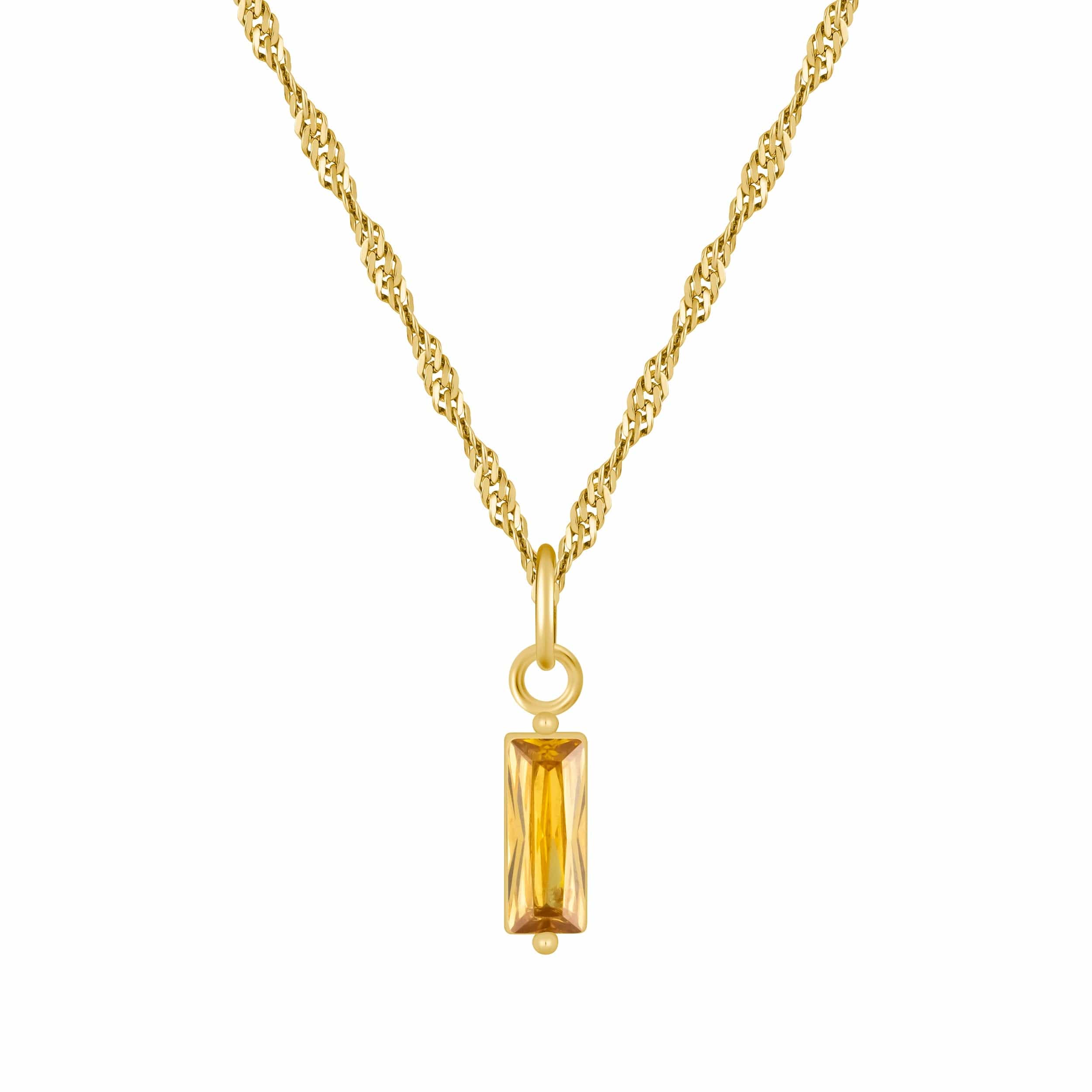Bohomoon Stainless Steel Quartet Birthstone Necklace