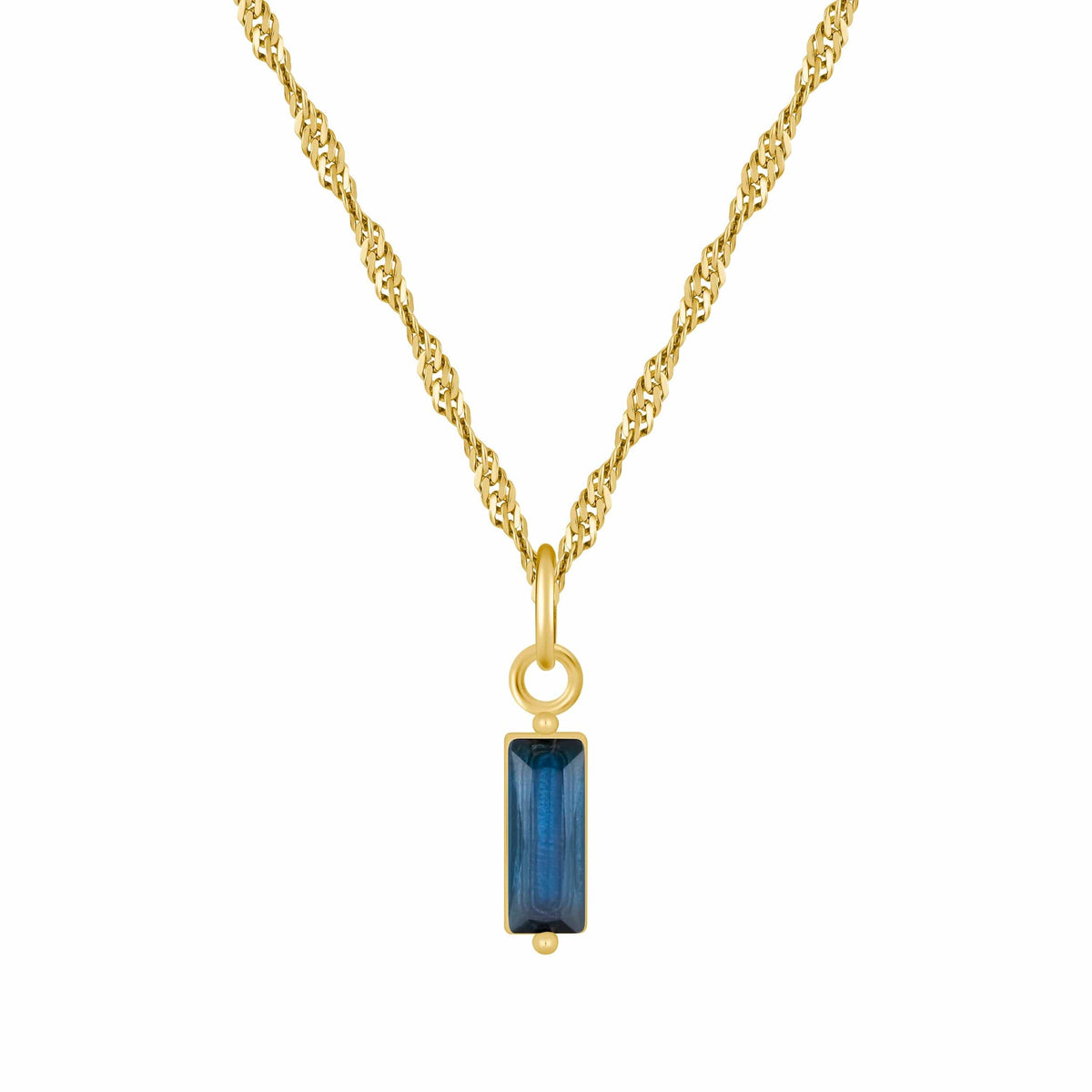 Bohomoon Stainless Steel Quartet Birthstone Necklace