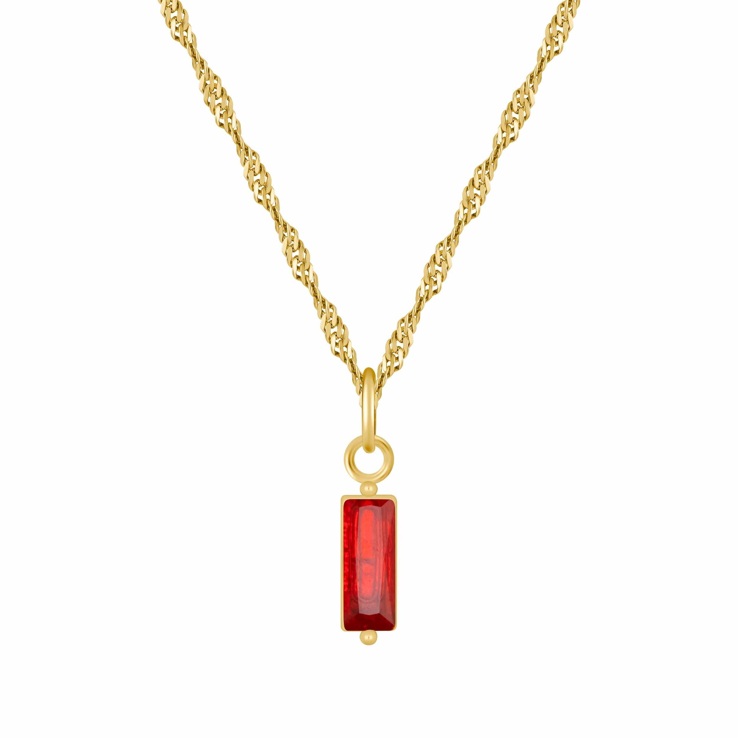 Bohomoon Stainless Steel Quartet Birthstone Necklace