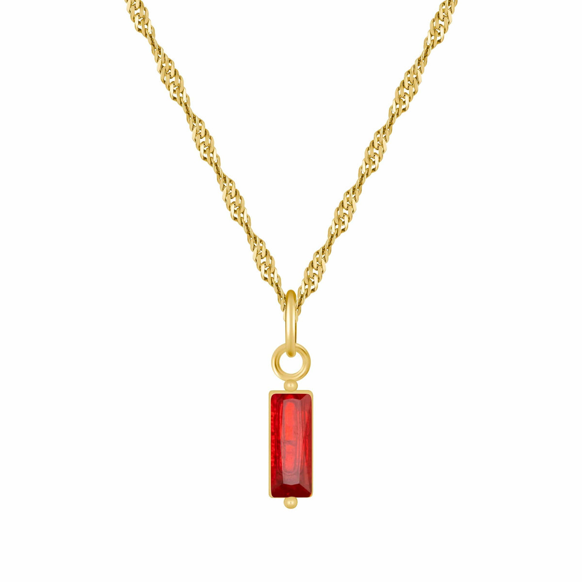 Bohomoon Stainless Steel Quartet Birthstone Necklace