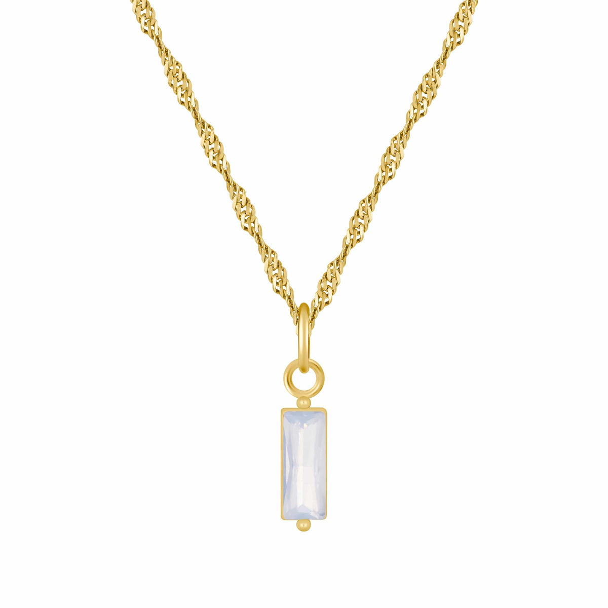 Bohomoon Stainless Steel Quartet Birthstone Necklace