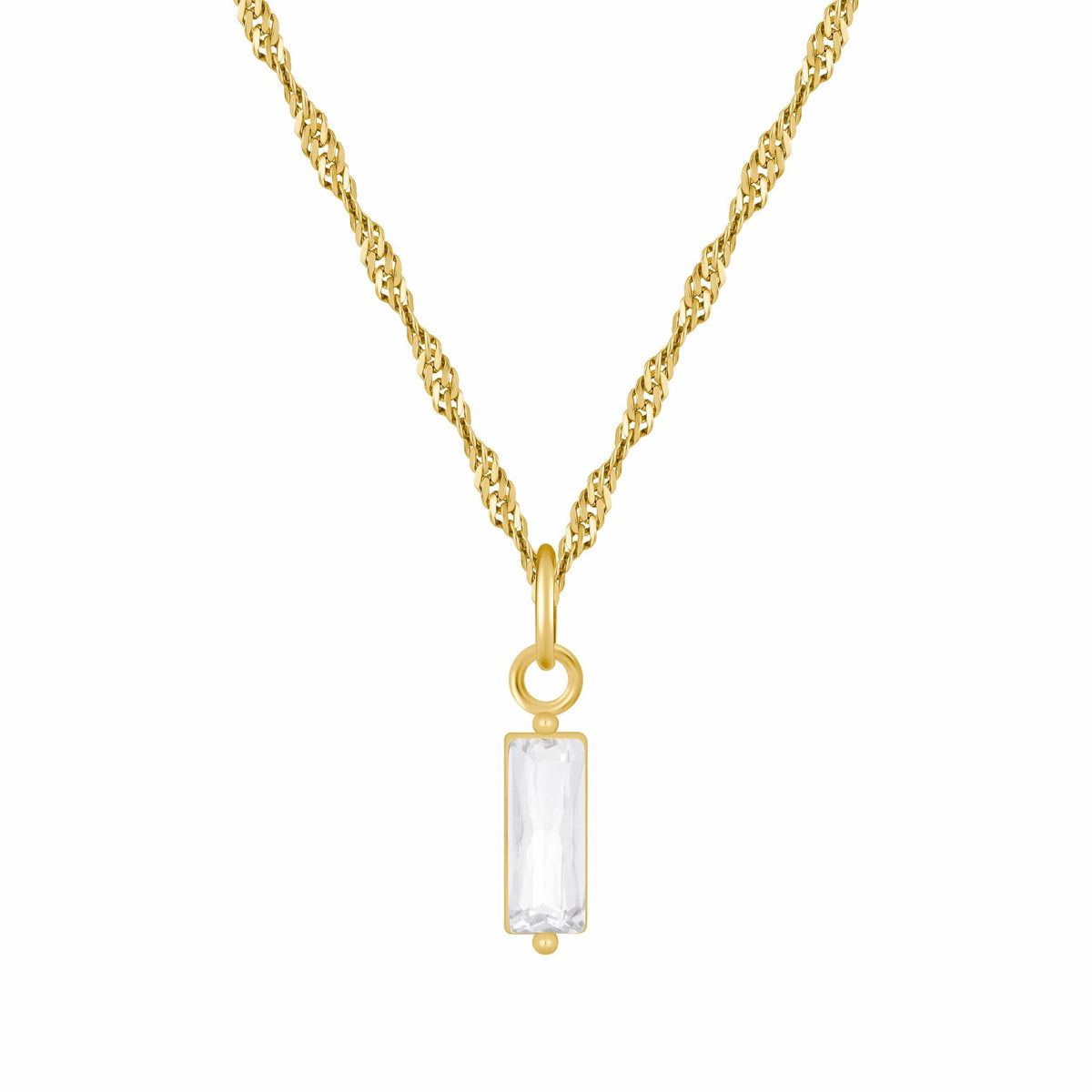 Bohomoon Stainless Steel Quartet Birthstone Necklace