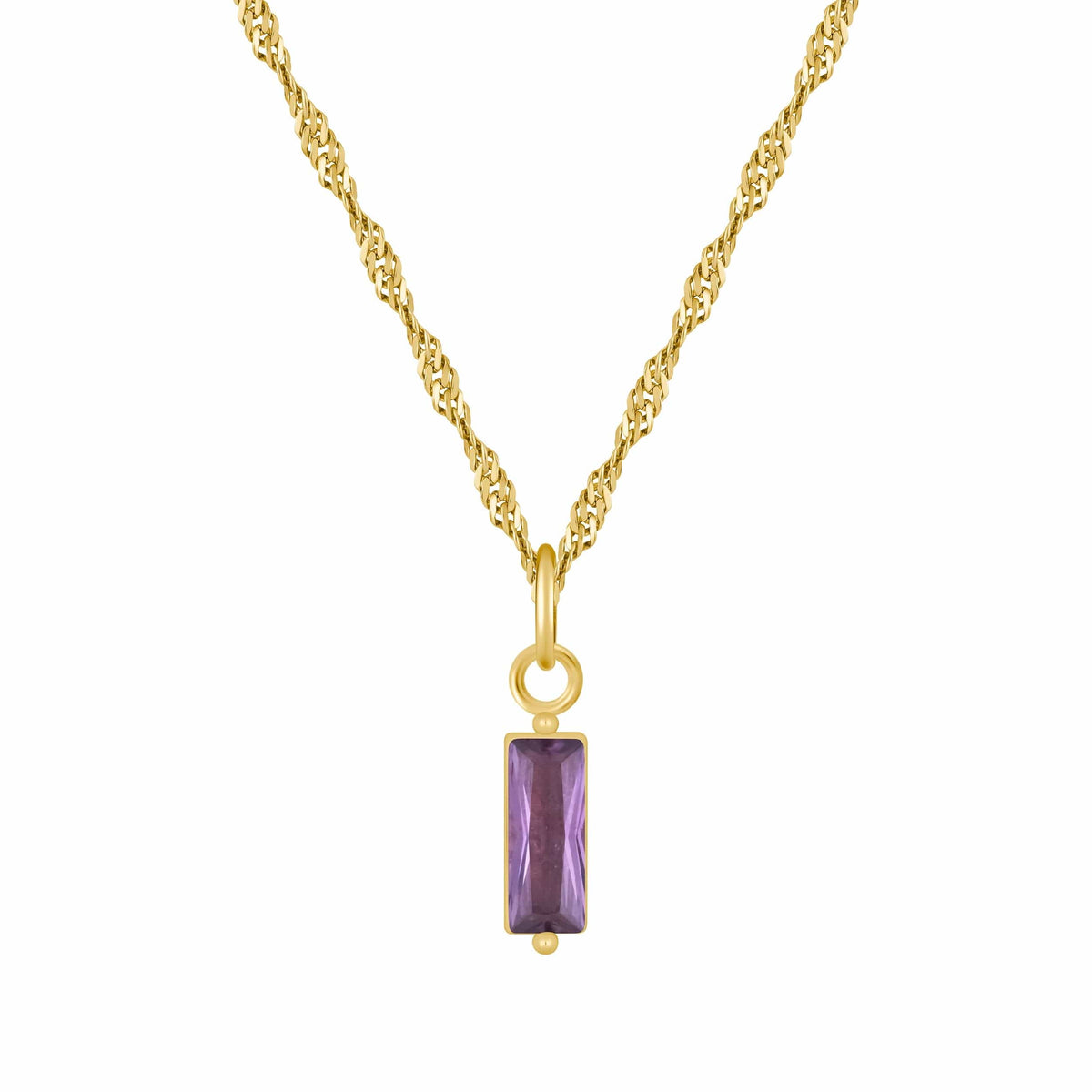 Bohomoon Stainless Steel Quartet Birthstone Necklace