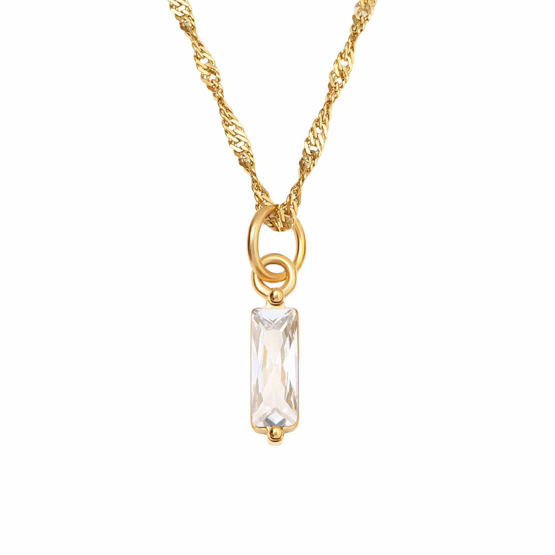 BohoMoon Stainless Steel Quartet Birthstone Necklace