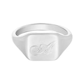 Bohomoon Stainless Steel Raina Initial Signet Ring