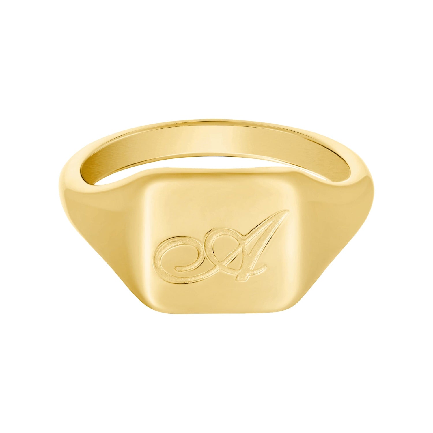 Bohomoon Stainless Steel Raina Initial Signet Ring