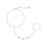 Bohomoon Stainless Steel Raquel Hand Chain Bracelet