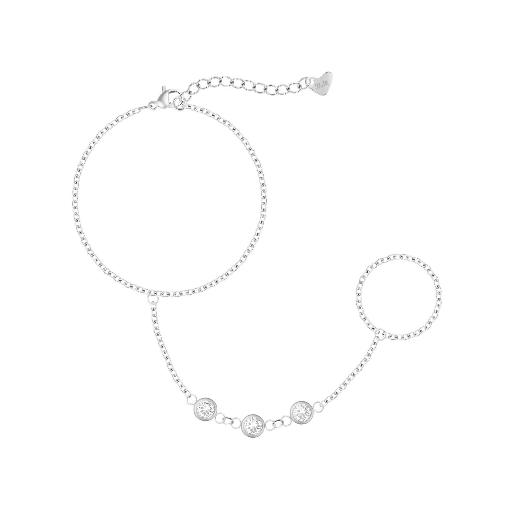 Bohomoon Stainless Steel Raquel Hand Chain Bracelet