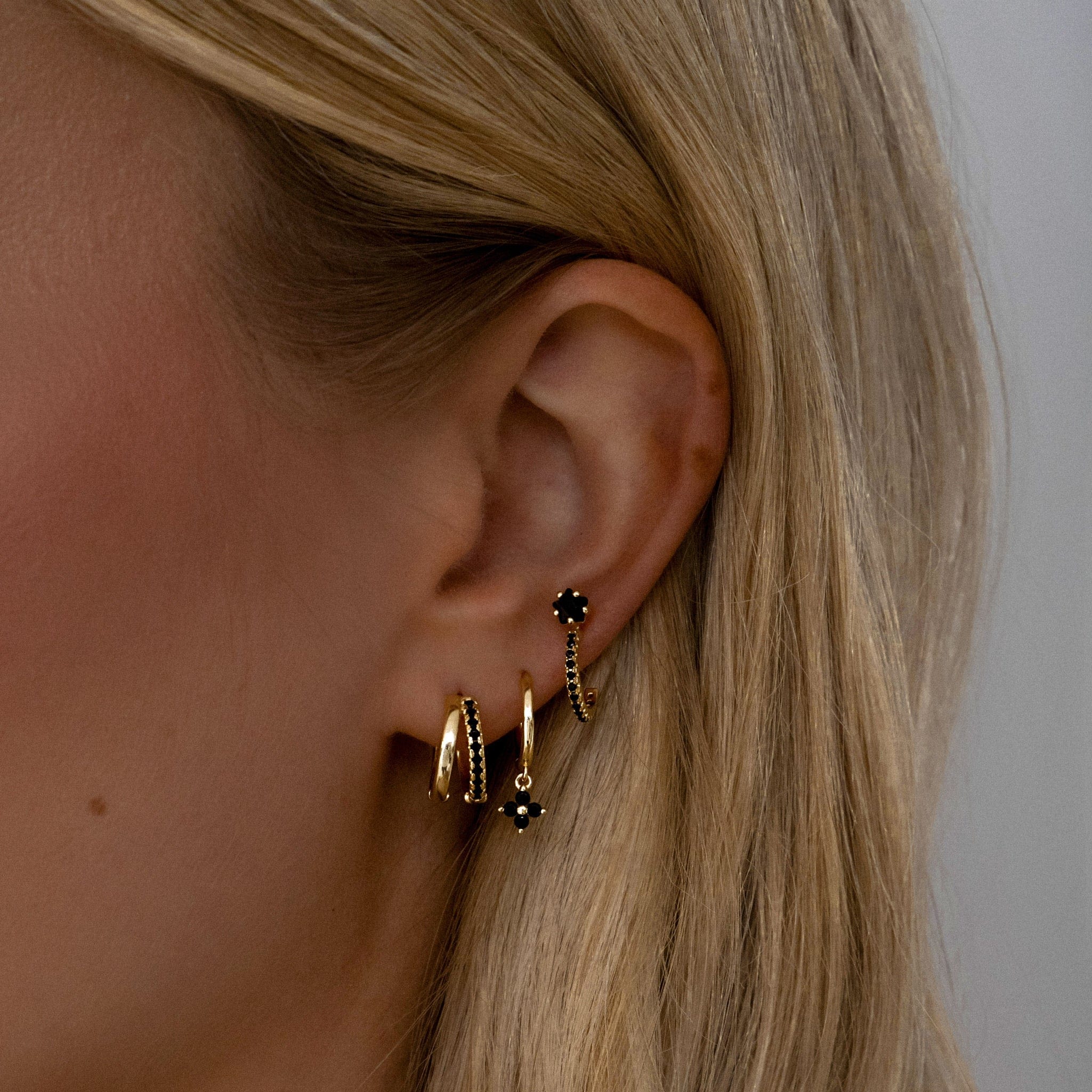 Bohomoon Stainless Steel Raven Hoop Earrings