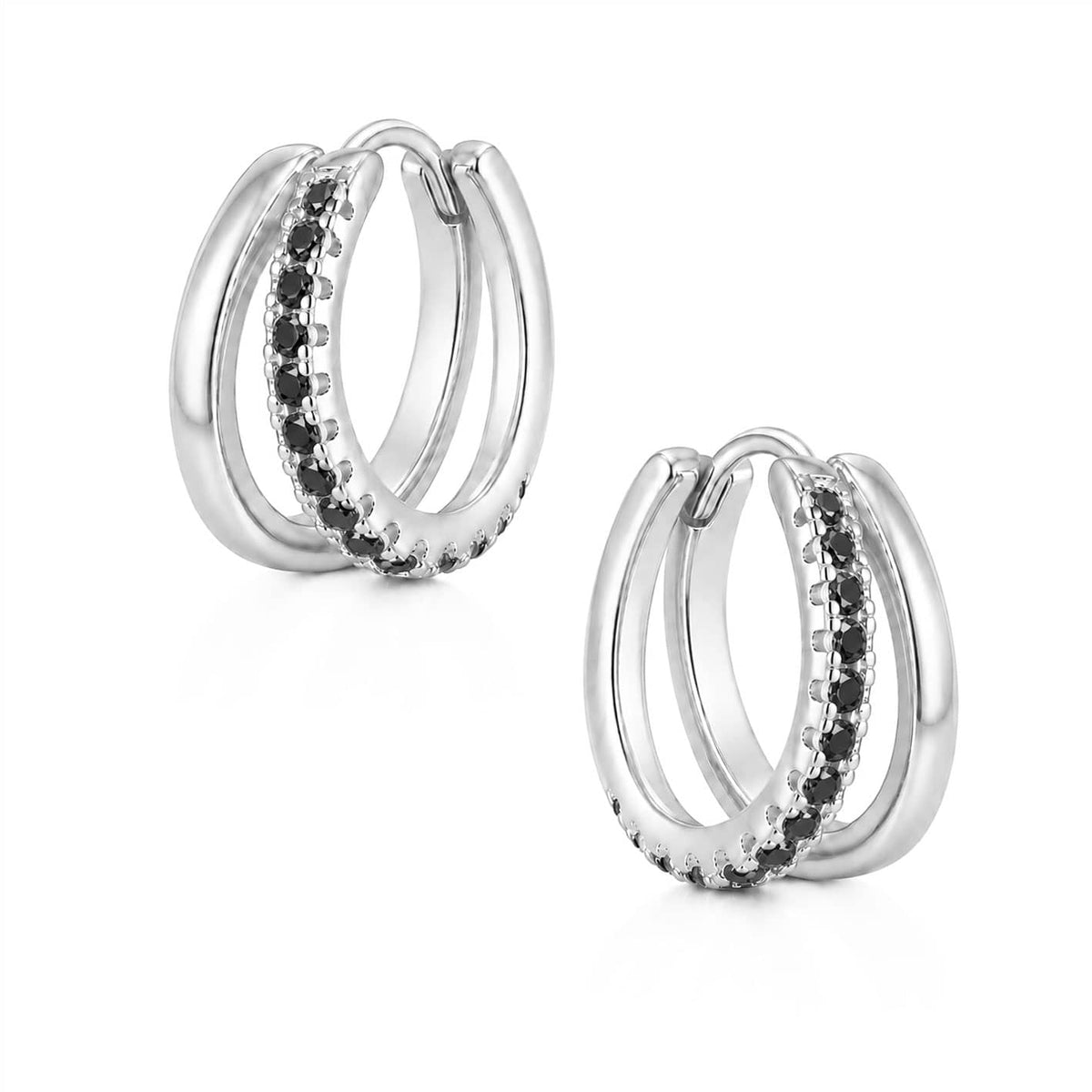 Bohomoon Stainless Steel Raven Hoop Earrings