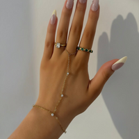 Bohomoon Stainless Steel Remy Hand Chain Bracelet